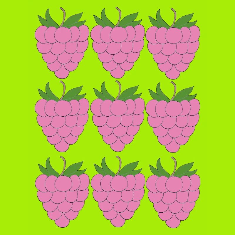Raspberry Grid Pattern