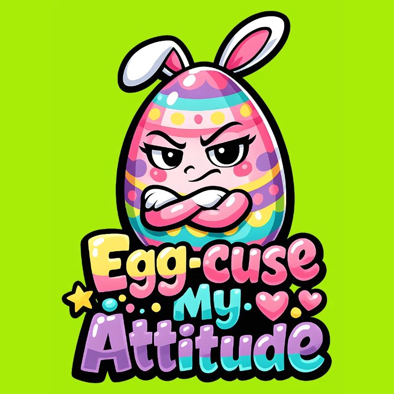 Excuse my Attitude Easter Pun