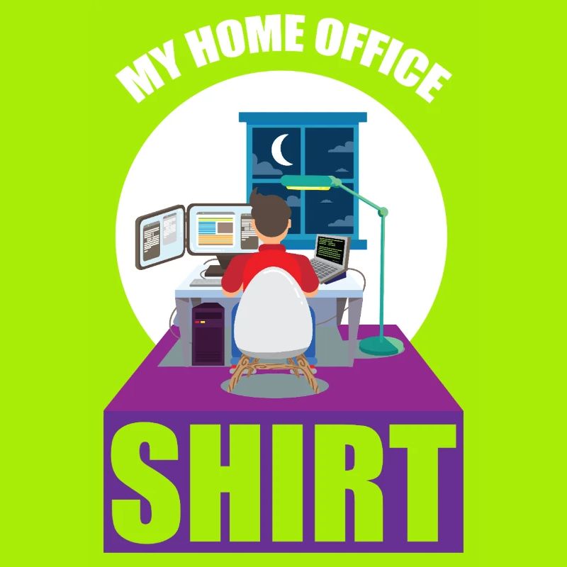 Night Shift Coder Programmer Desk Graphic