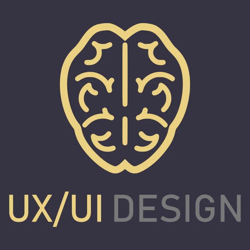 UX UI Design Logo Brain Thinking Programming