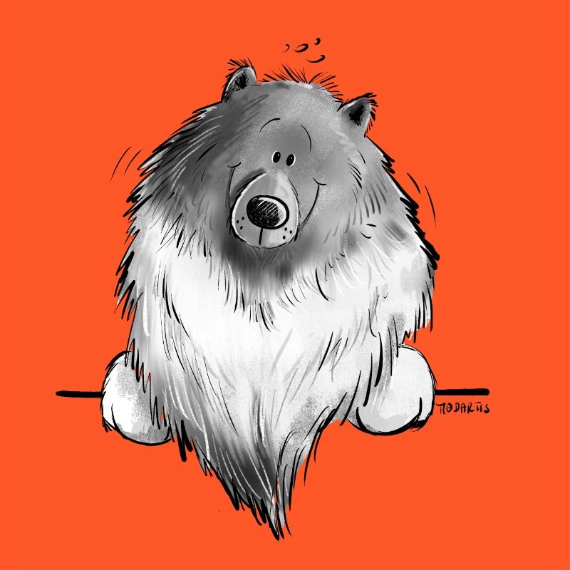 Lustiger Wolfsspitz I Comic Hund Geschenk