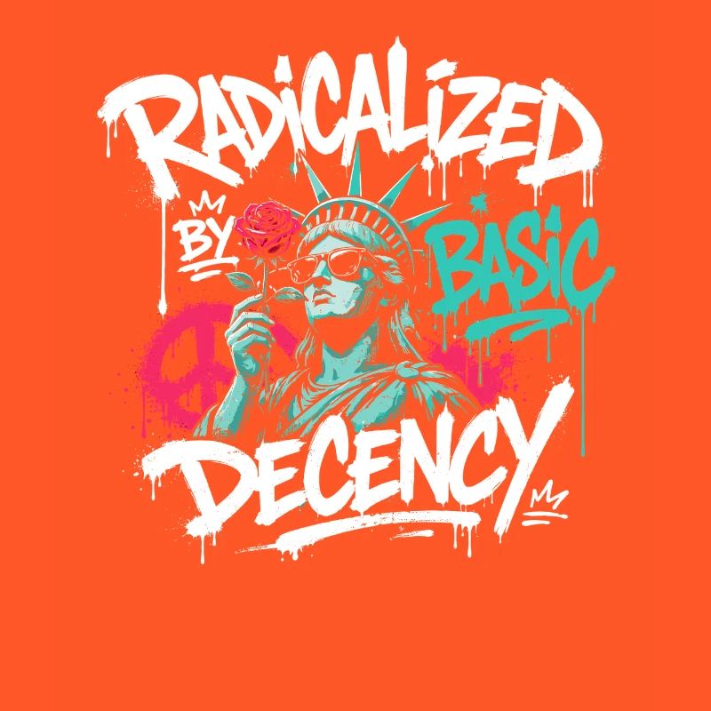 Radikalisierte Basic Decency Graffiti