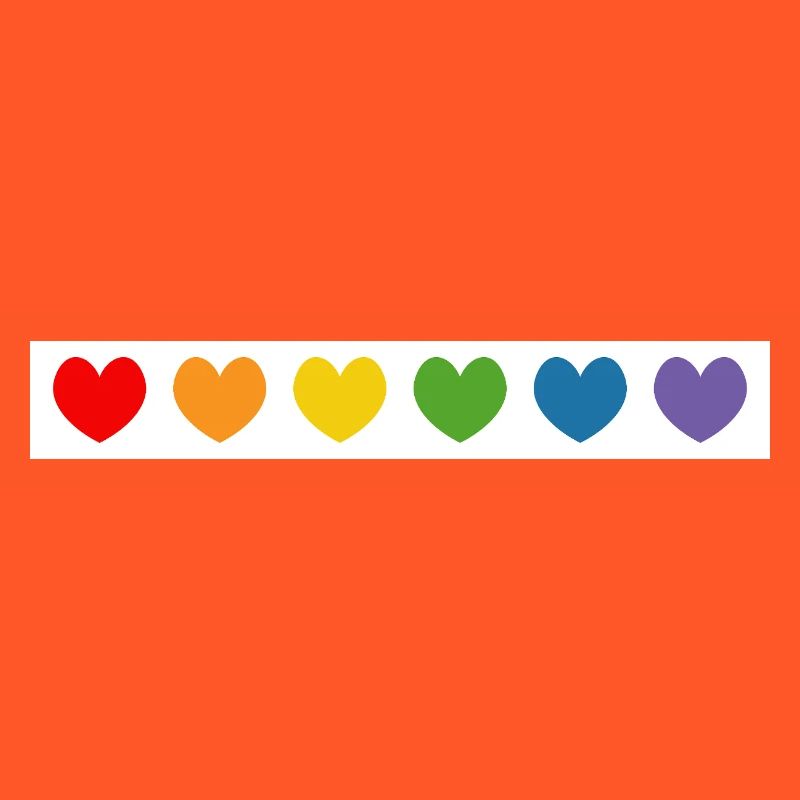 Rainbow Hearts Pattern