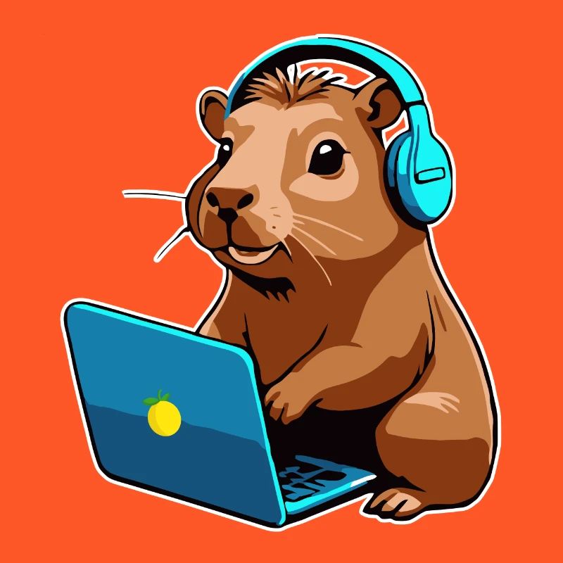Capybara Programmierer Coder Computer