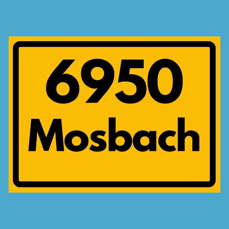 OLD POSTCODE POSTCODE RETRO 6950 MOSBACH HEIMAT BW