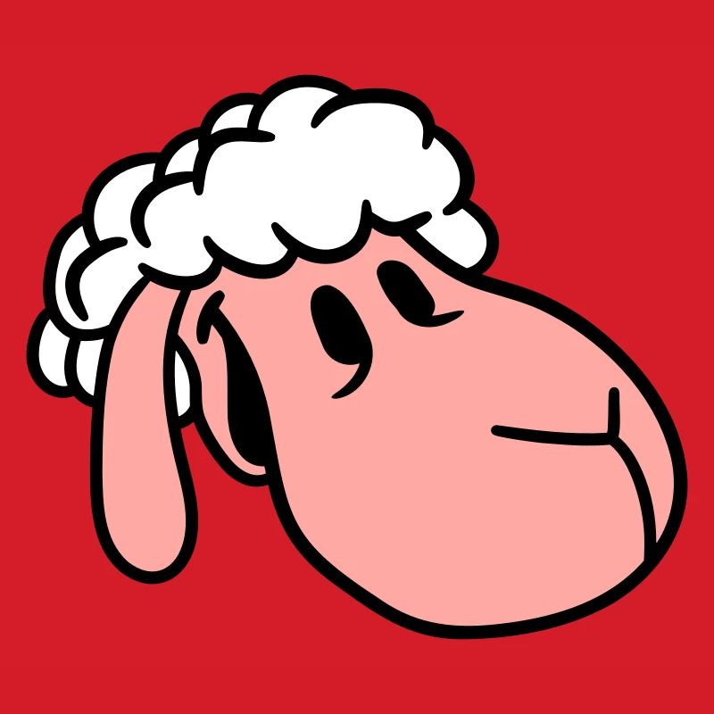 Sheep Face Head Cute Cute Lamb Cool Comic