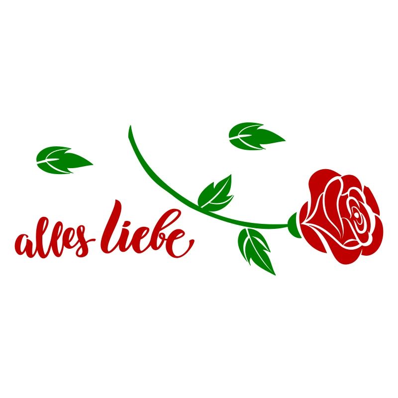 alles Liebe mit einer Rose