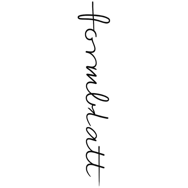 Police verticale calligraphique