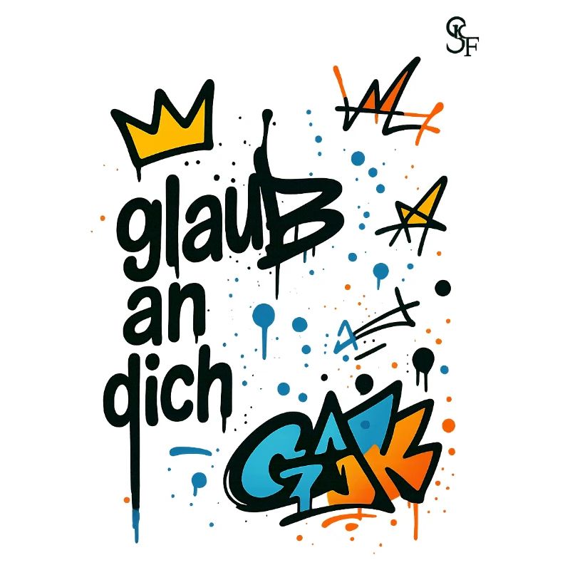 Graffiti Glaub An Dich Design