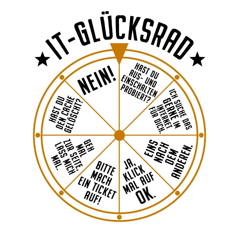 IT Support Glücksrad Service Desk IT Helpdesk Nerd