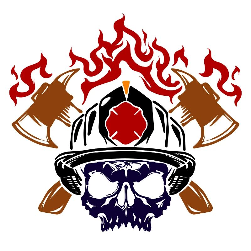 Burning Firefighter helmet Fire brigade fire protection