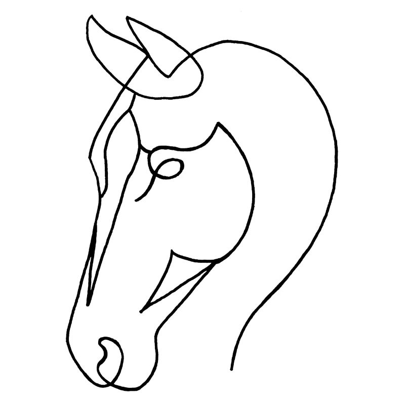 Esquisse du cheval noir