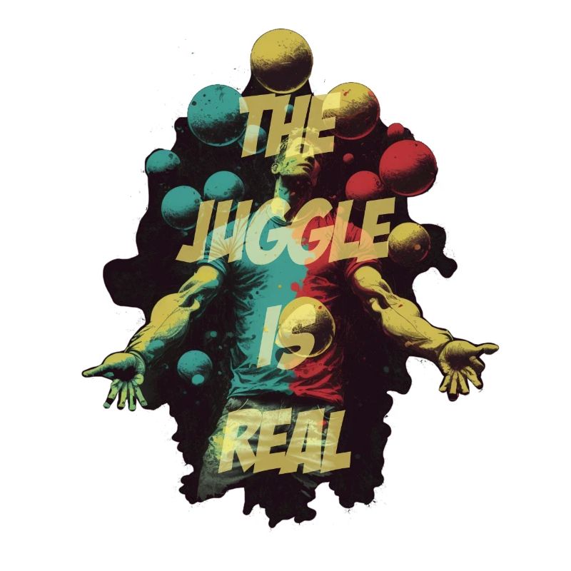 Juggler with lettering