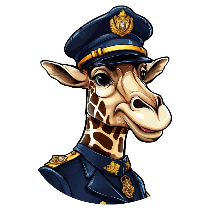 Giraffe Policewoman