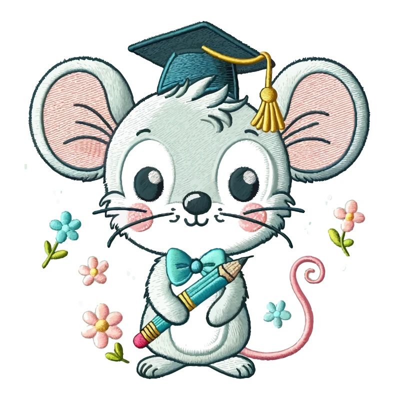 Souris Diplômée Astucieuse