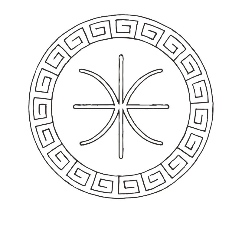 Delphisches Epsilon-Symbol | Antikes griechisches Emblem