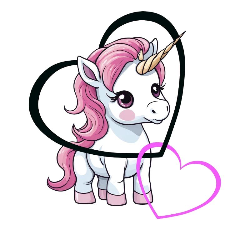 Einhorn Herz Herzen Valentin