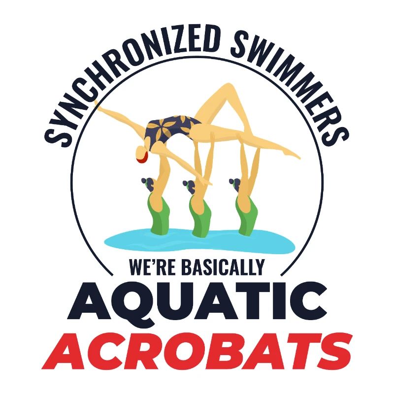 Wasserakrobaten Synchronschwimmen Humor