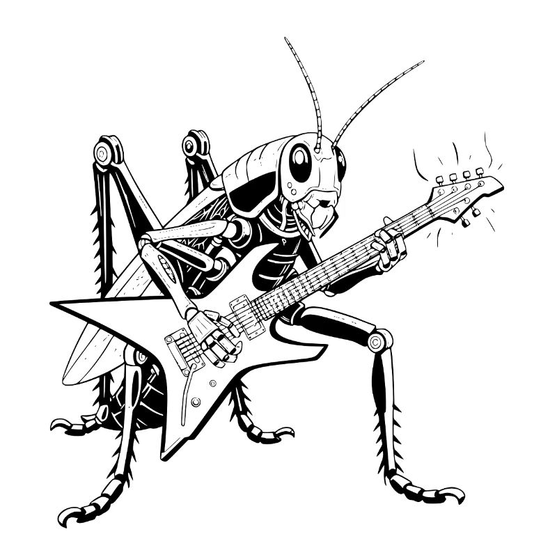 Gitarrist von Grasshopper