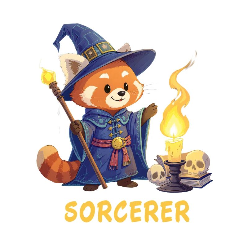 Magicien Panda Rouge – Dessin animé du Sorcier