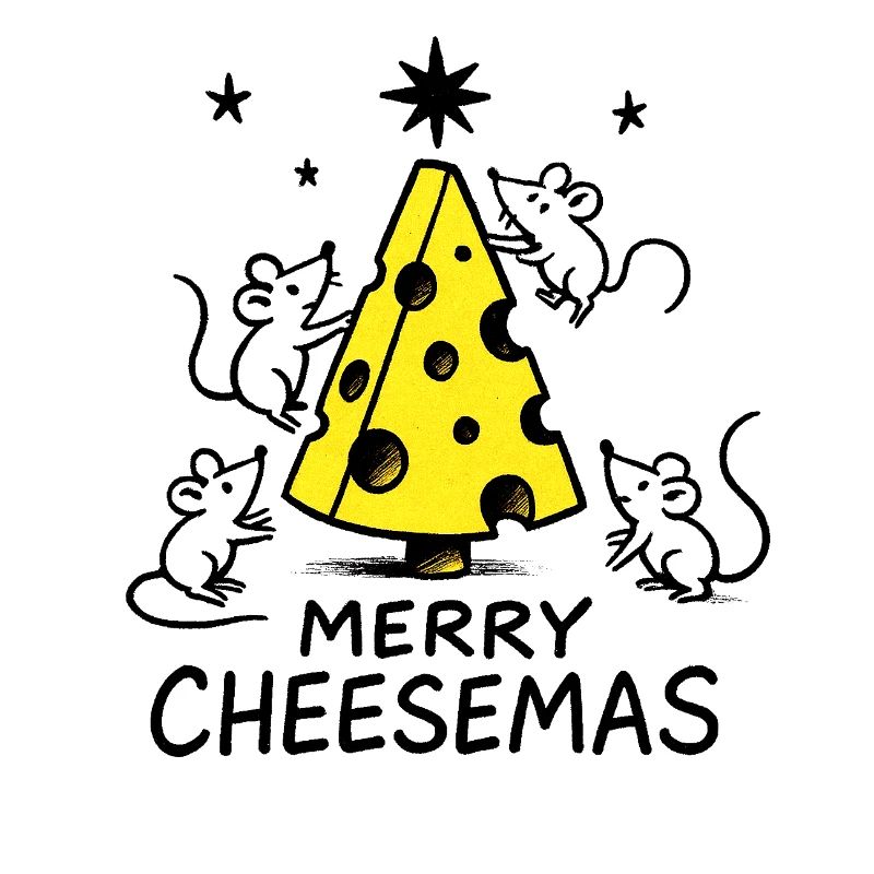 Cheese Christmas Tree – Funny Holiday Design