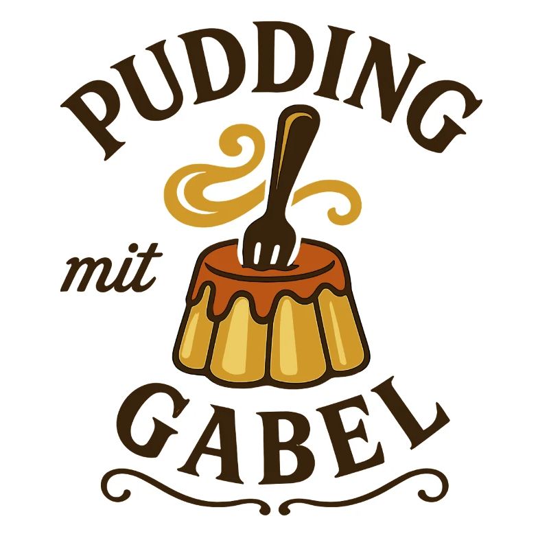 Pudding with fork