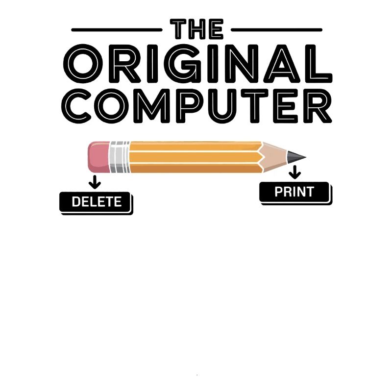 Der Original Computer – Bleistift Delete & Print