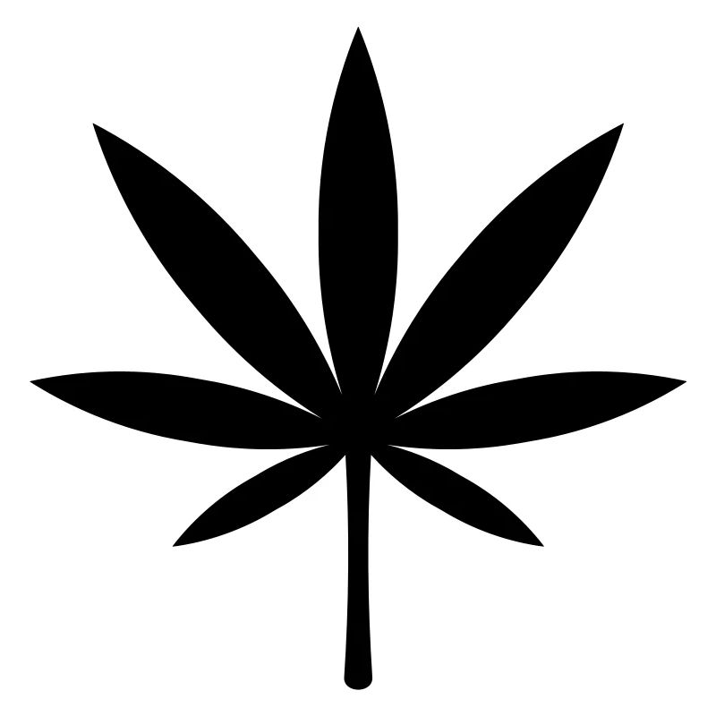 Cannabis / Marijuana / Hemp Leaf (Black)