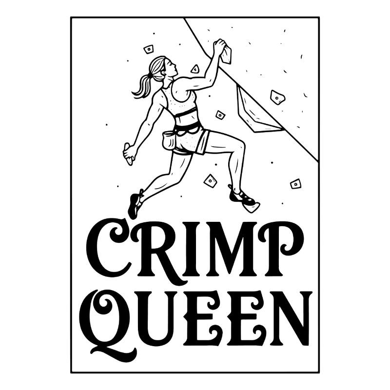 Graphique d’aventure d’escalade Crimp Queen