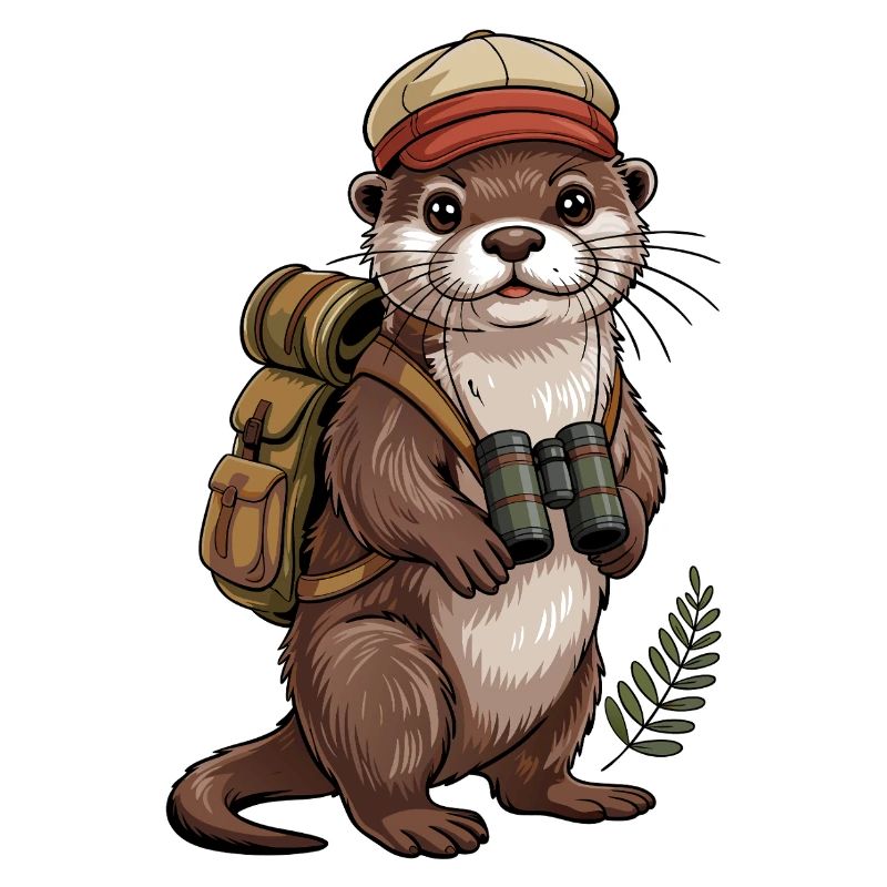 Abenteuerotter mit Ferngläsern