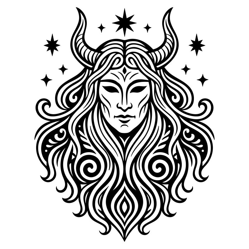 Rauhnächte Perchten Mask Pagan Symbol