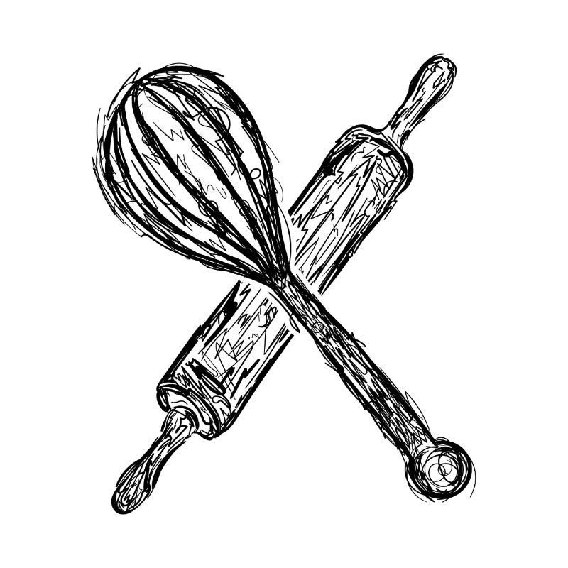 Rolling pin and hand mixer