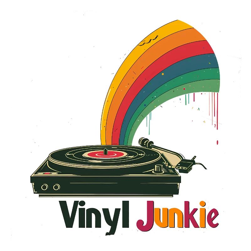 Vinyl Junkie Retro Turntable Design