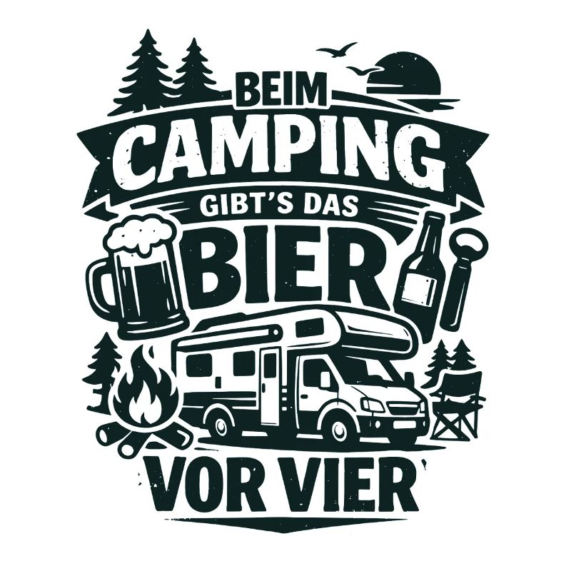 Bier Vor Vier Beim Camping