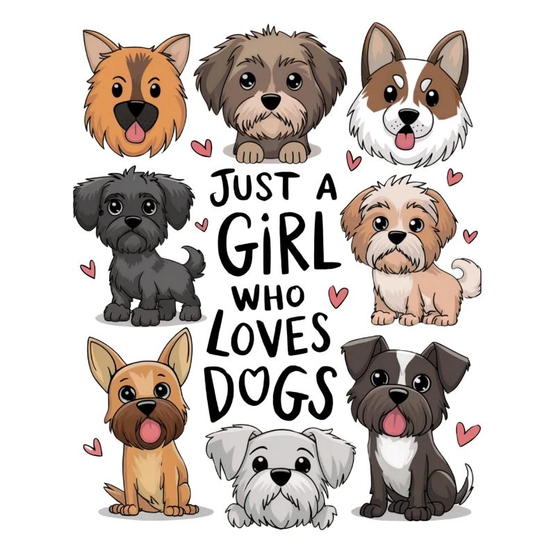 Nur ein Mädchen liebt Hunde