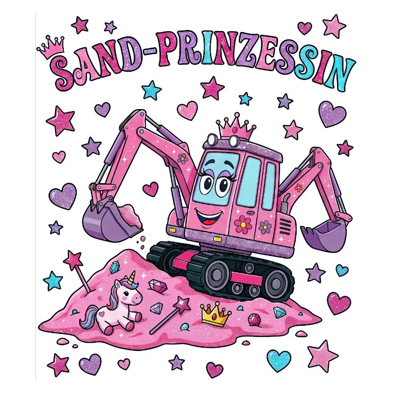 Sand-Prinzessin: Rosa Bagger
