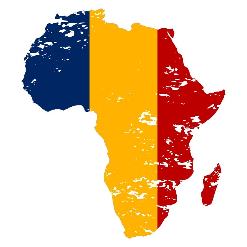 Tschad_Flagge_Afrika_used