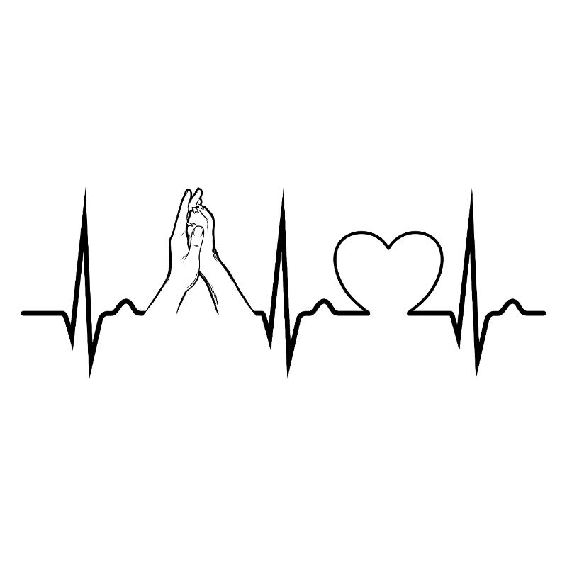 Hand + Hundepfote - High Five - Puls - EKG