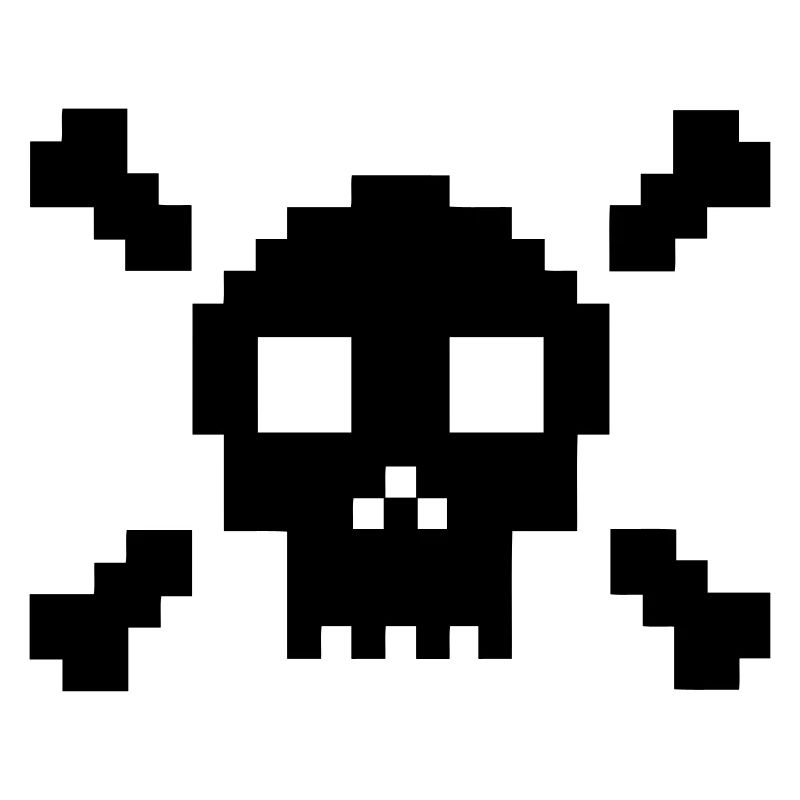 Pixel crane et os croises