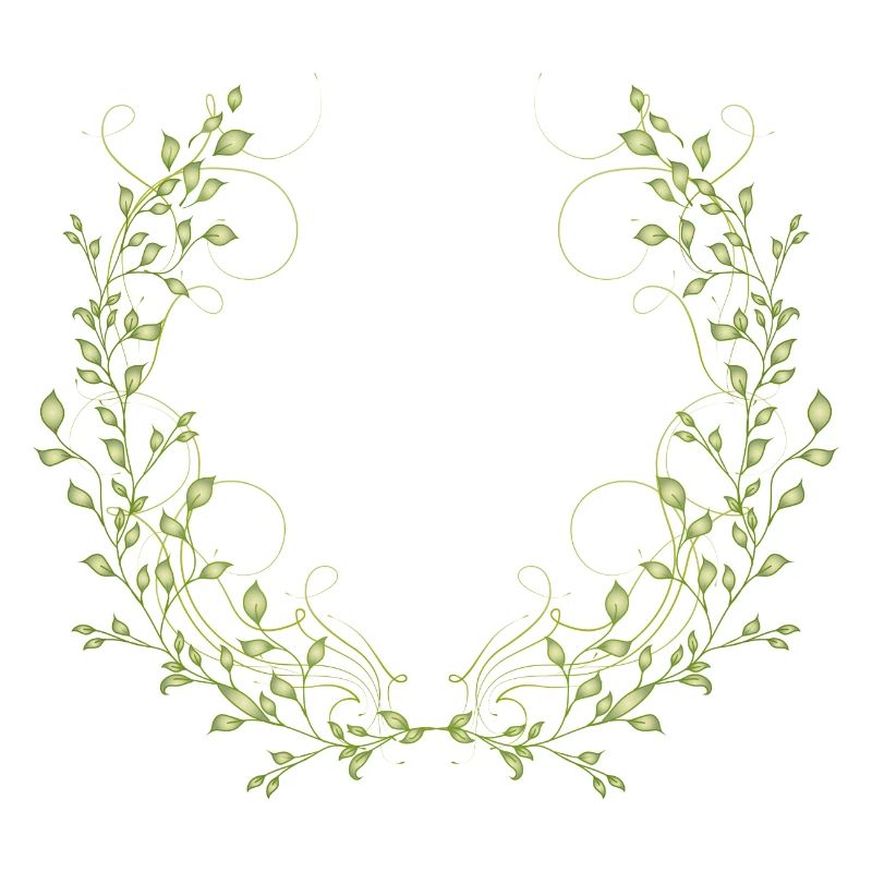 delicately bright green branches with fine lines