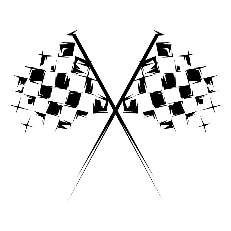 Icône du drapeau de course Illustration Icône du drapeau à damier