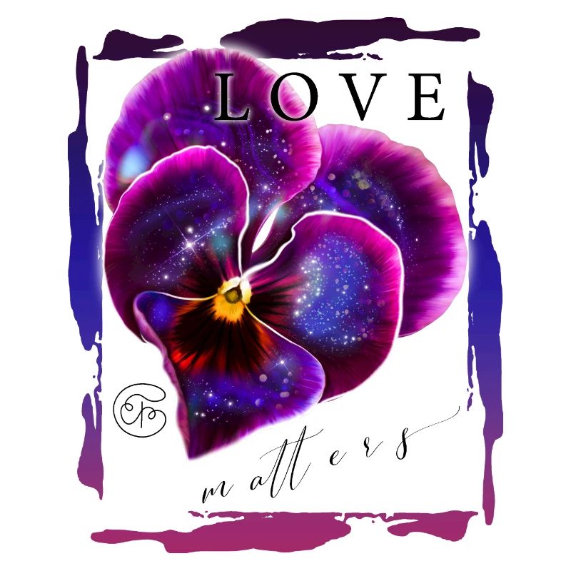 Violet with galaxy for romantics Valentine's day