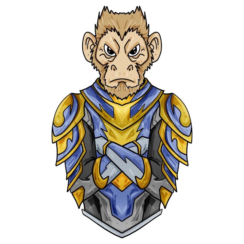 Knight Monkey with Armor Crusader