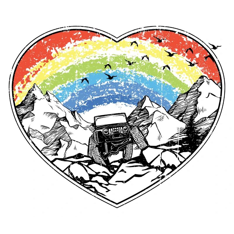 Rainbow Arc Over Mountains