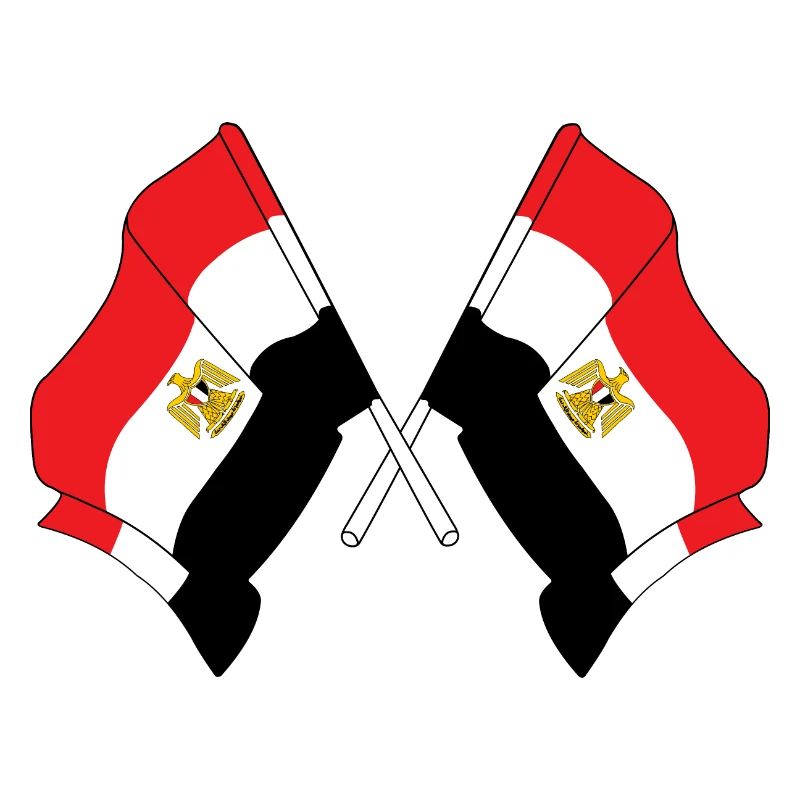 Two flags Egypt