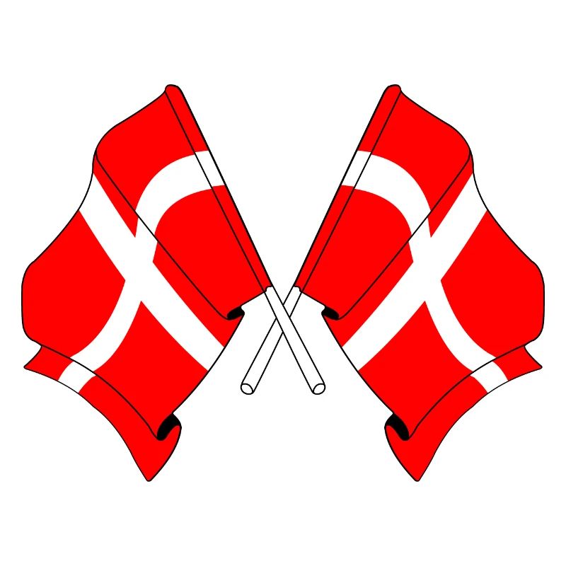 Deux drapeaux Danemark