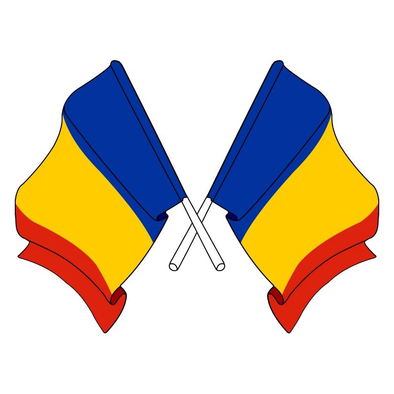 Deux drapeaux Drapeau de la Roumanie, drapeau horizontal m
