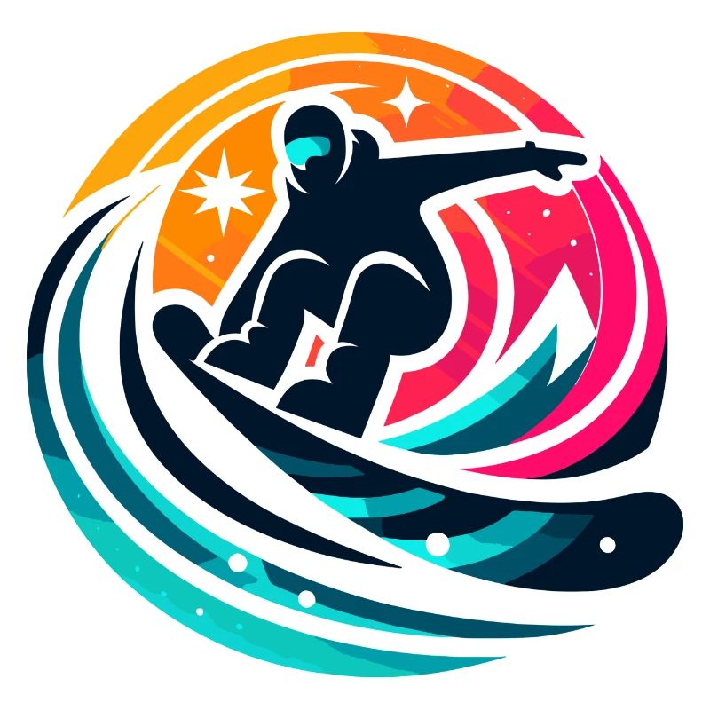 Course Ardente : Passion Graphique du Snowboarder
