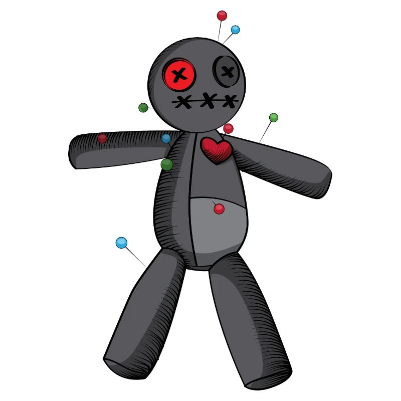 Phasmophobia Voodoo Puppe in schwarz