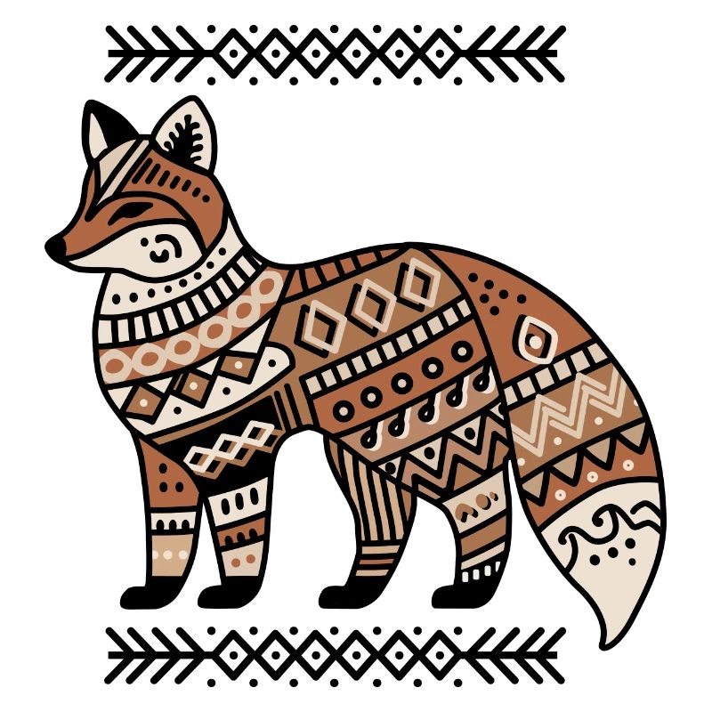 Boho fox: Stylish design for nature fans